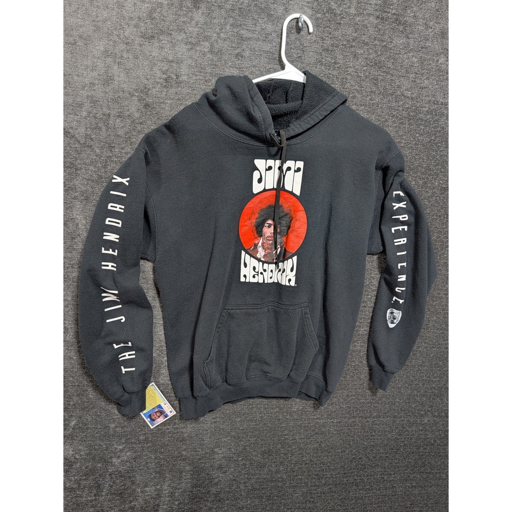 Authentic Hendrix Jimi Hendrix Experience Black Graphic Hoodie Mens Medium 1596